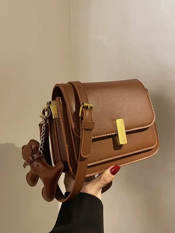 Women Crossbody Bag Brown Leather 2026 Summer - Image 11