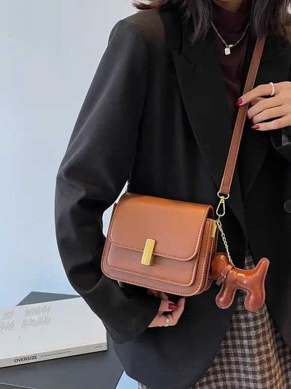 Women Crossbody Bag Brown Leather 2026 Summer - Image 12