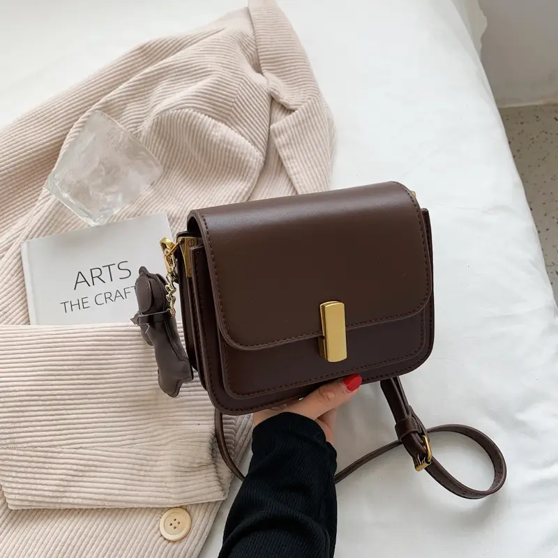 Women Crossbody Bag Brown Leather 2026 Summer - Image 2