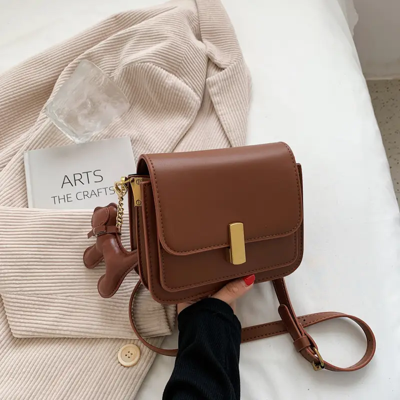 Women Crossbody Bag Brown Leather 2026 Summer - Image 3