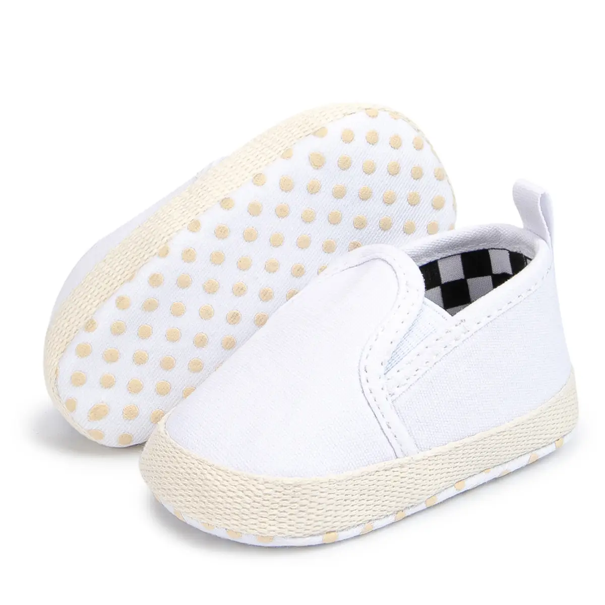 White Checkered Baby Sneakers for Boys 0-1Yr — feature 11