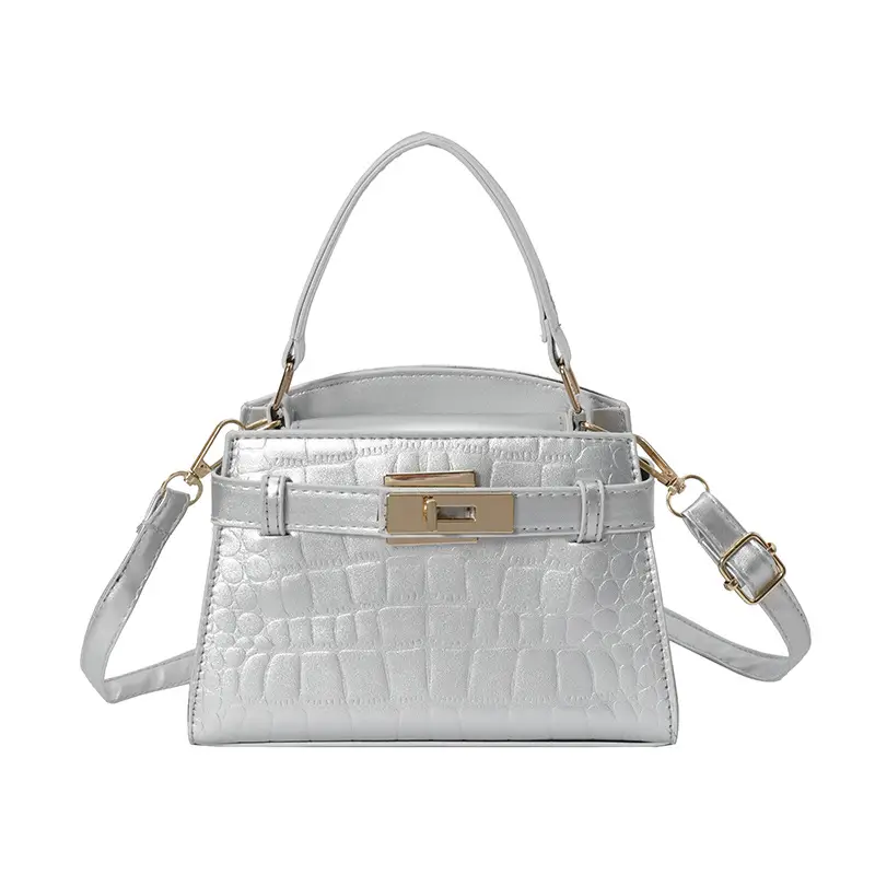 2025 Summer Women's Light Luxury Croc Pattern Shoulder Bag