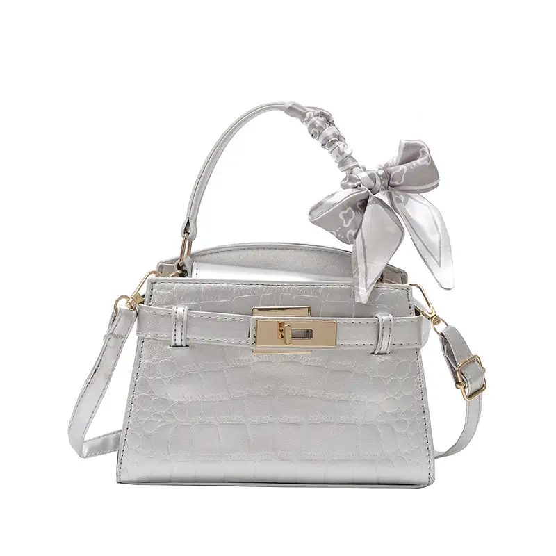 2025 Summer Women's Light Luxury Croc Pattern Shoulder Bag