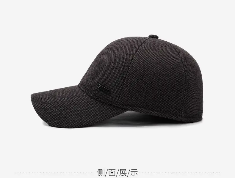 Men Woolen Winter Cap Black Ear Protection — feature 10
