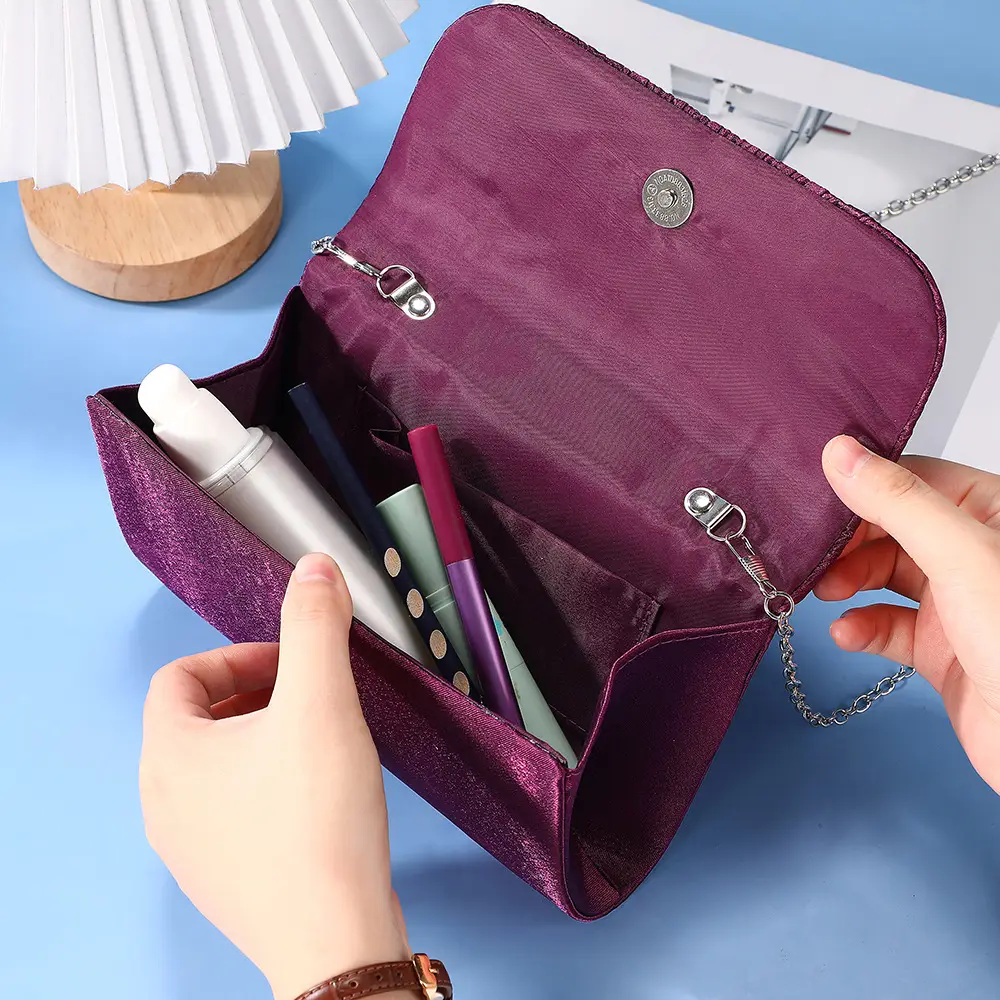 Red Velvet Crossbody Bag for Women - Image 9