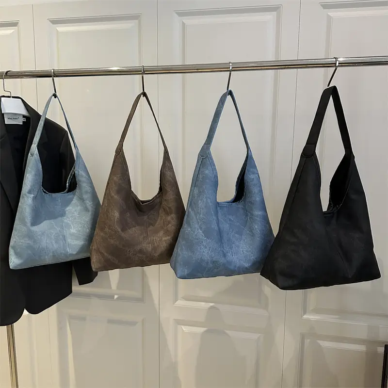 Women Underarm Bag Blue Brown Black 2025 Spring Summer - Image 5