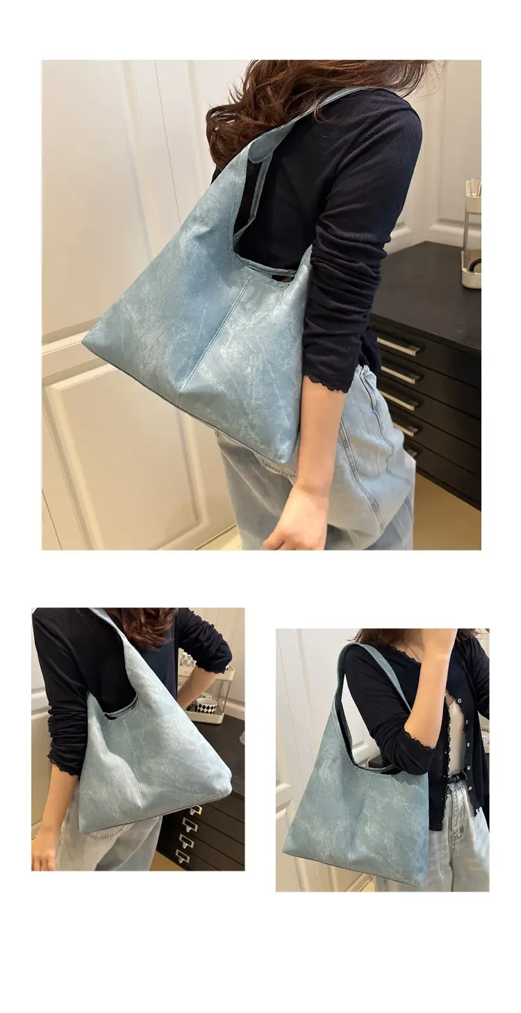 Women Underarm Bag Blue Brown Black 2025 Spring Summer — feature 10