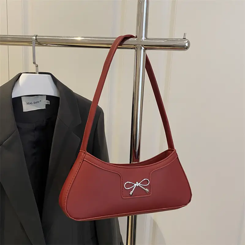 Red Bow Underarm Bag for Women 2025 - Image 3