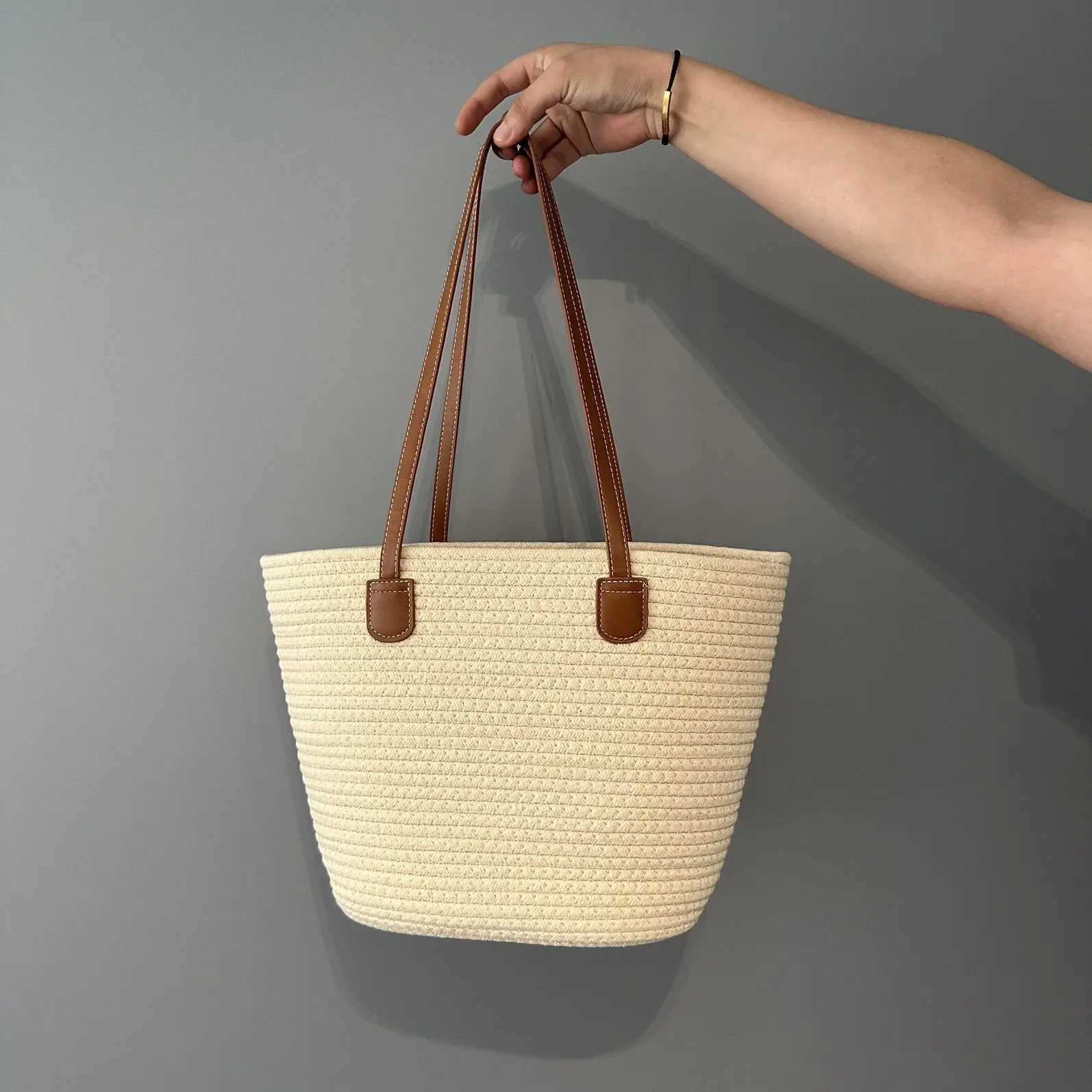 Women Straw Beach Bag Black Stripes 2025 - Image 14