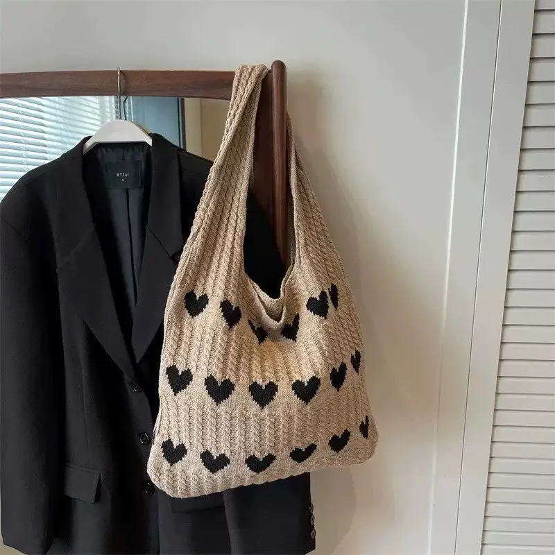 Women Straw Beach Bag Black Stripes 2025 - Image 30