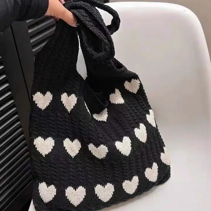 Women Straw Beach Bag Black Stripes 2025 - Image 33
