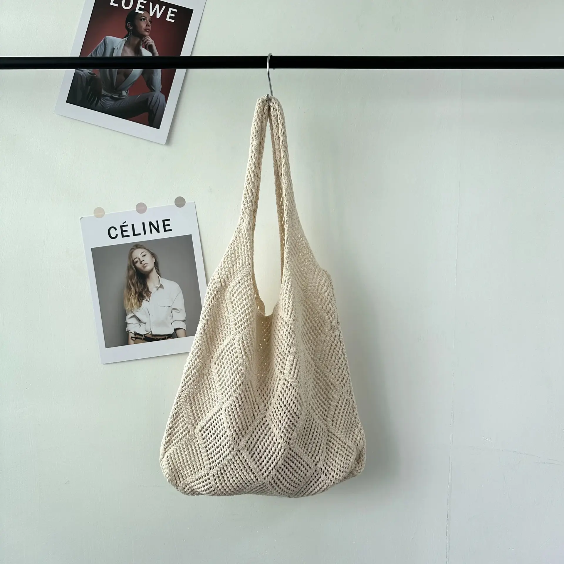 Women Straw Beach Bag Black Stripes 2025 - Image 35
