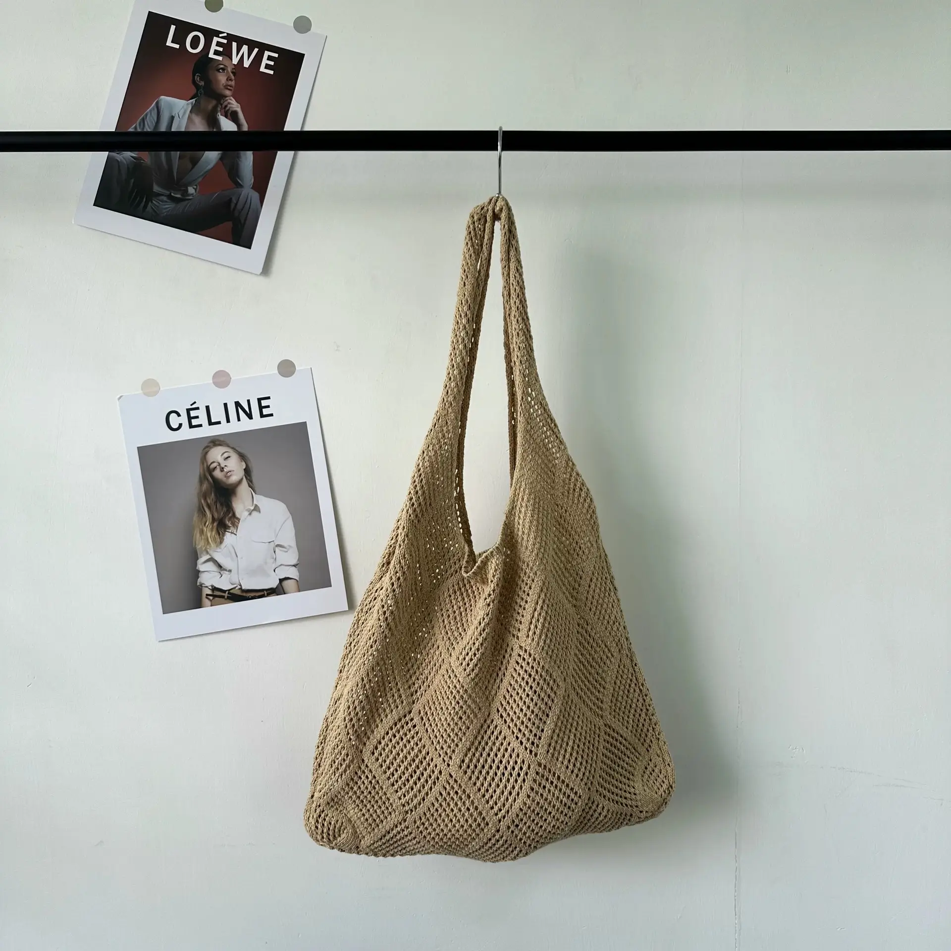 Women Straw Beach Bag Black Stripes 2025 - Image 37