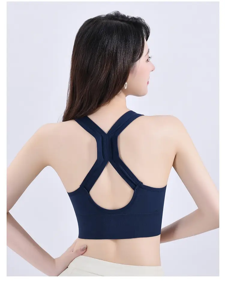 Sports Bra Women's Large Size High-Strength Shock-Proof Front Zipper Fitness Yoga Running Anti-Sagging Tube Top Bra — feature 22