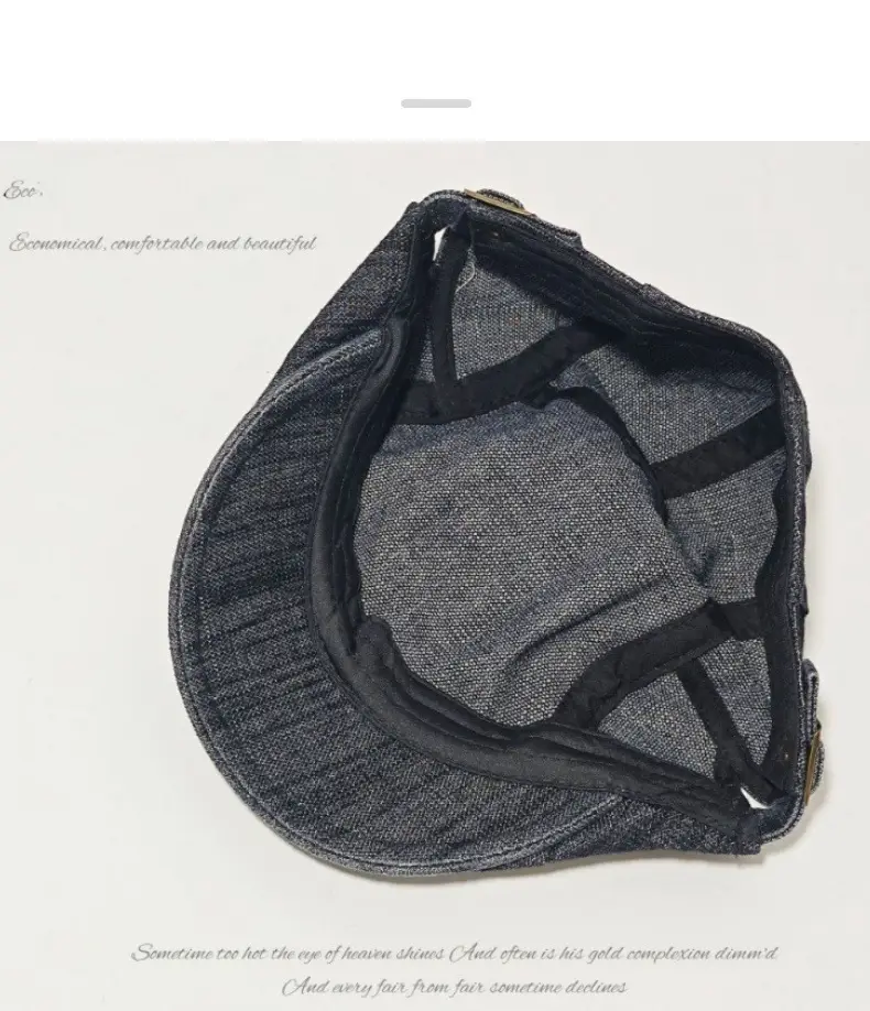 Women Denim Distressed Hat Retro Forward Retro Painter Beret Wholesale — feature 11
