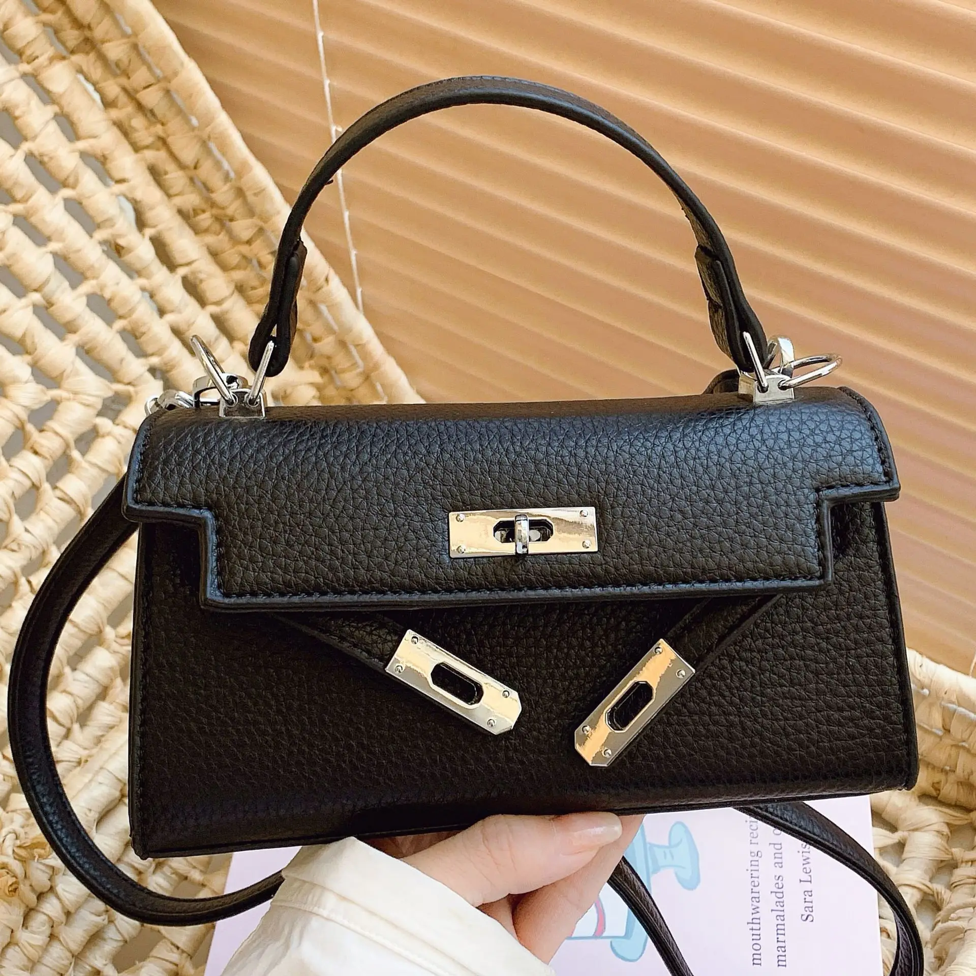 Women Satchel Bag Brown Leather 2025 Spring Summer - Image 9