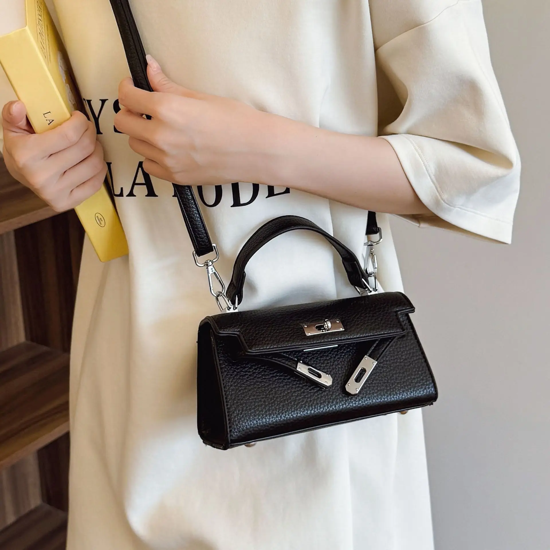Women Satchel Bag Brown Leather 2025 Spring Summer - Image 10