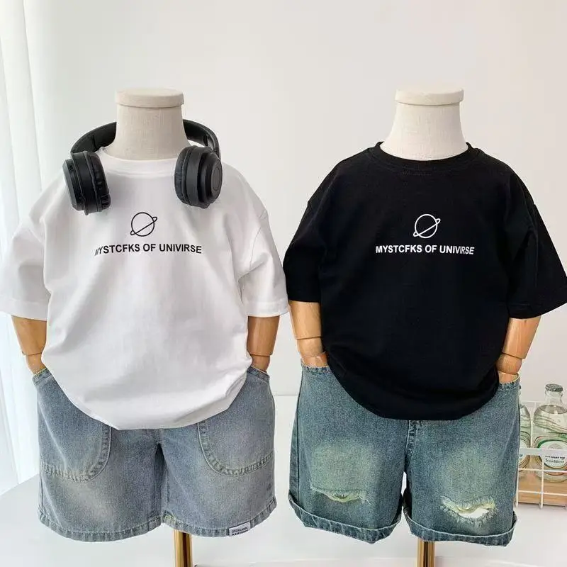 Kids Star of Take T-Shirt 2025 Korean Style Casual - Image 4