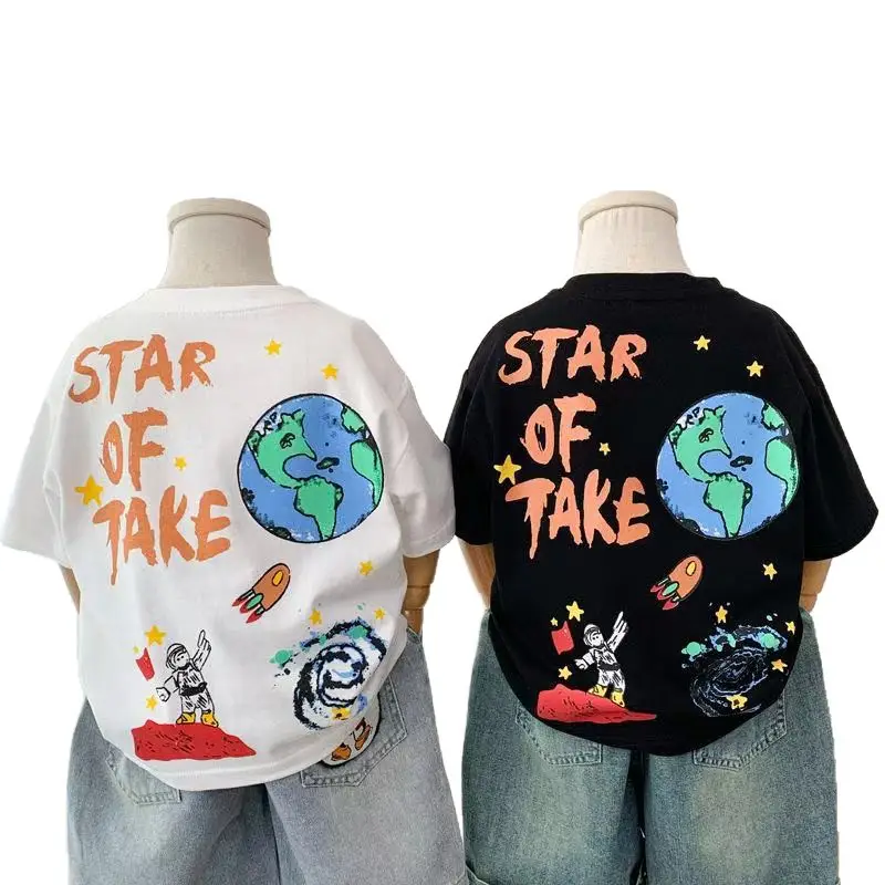 Kids Star of Take T-Shirt 2025 Korean Style Casual - Image 7