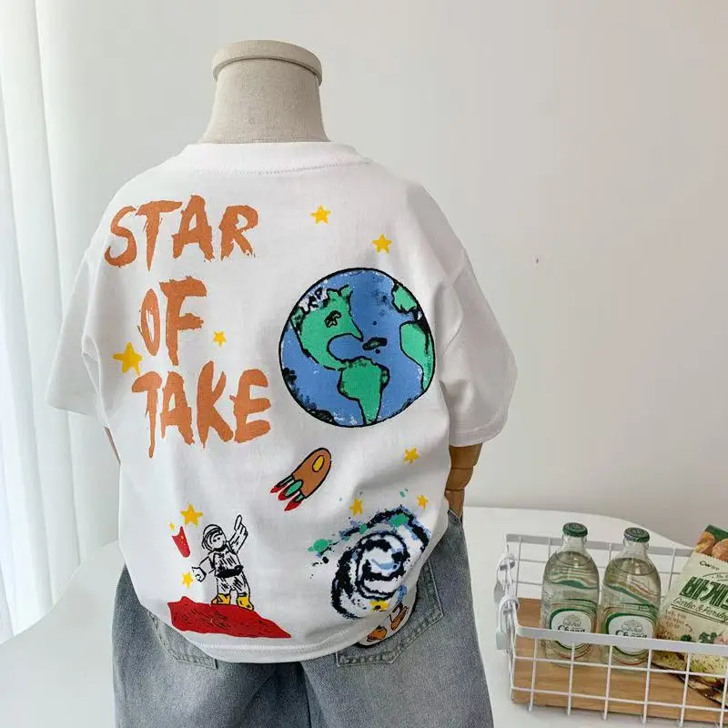 Kids Star of Take T-Shirt 2025 Korean Style Casual — feature 4
