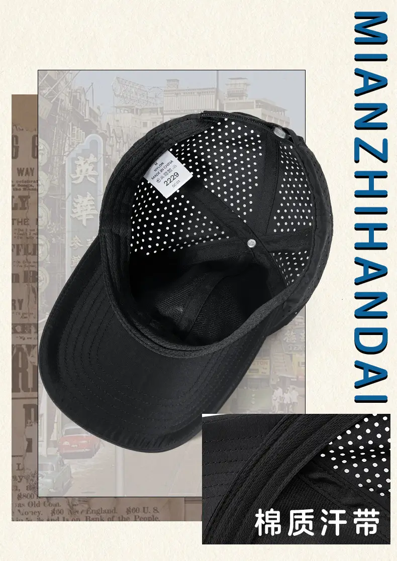 Men Water-Resistant Blue Baseball Cap 25153 — feature 5