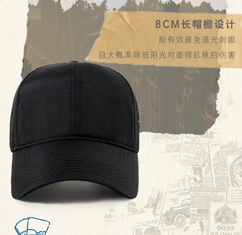 Men Water-Resistant Blue Baseball Cap 25153 — feature 7