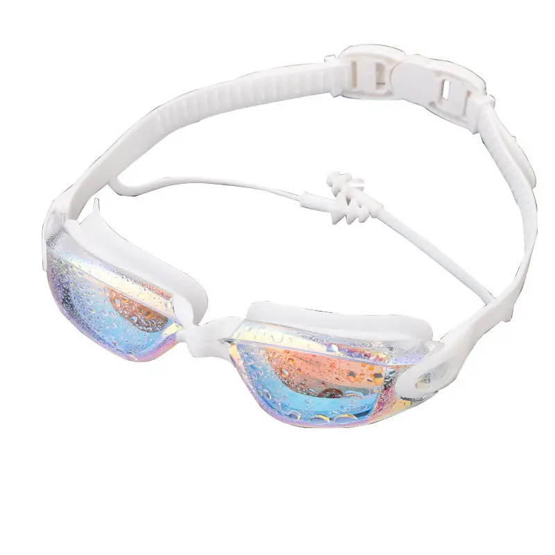 New Myopia Colorful Swimming Goggles One-Piece Earplugs Waterproof and Comfortable Small Frame High-Definition Swimming Goggles Waterproof and Anti-Fog Swimming Goggles