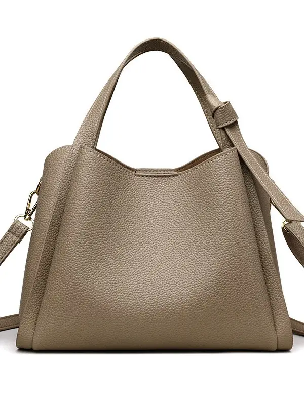 White Soft Leather Handbag for Women - Image 8