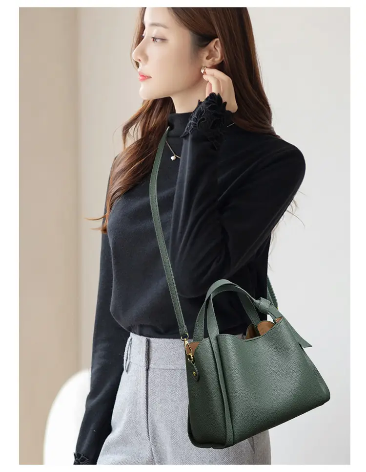 White Soft Leather Handbag for Women — feature 15