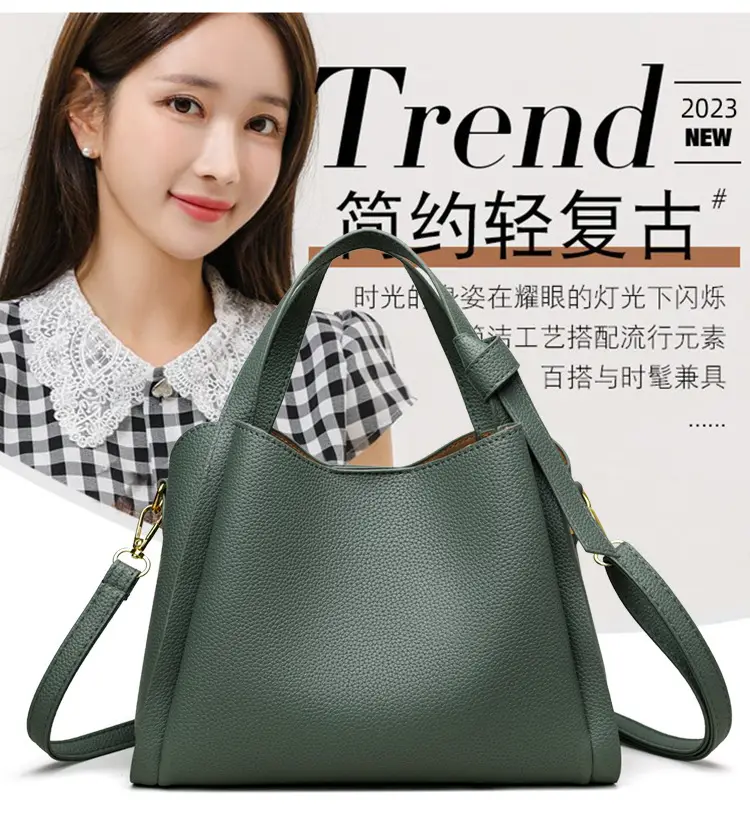 White Soft Leather Handbag for Women — feature 3