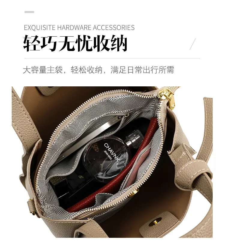 White Soft Leather Handbag for Women — feature 4