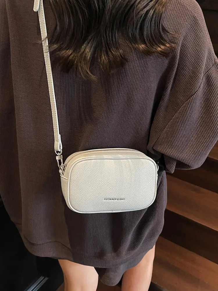 Women's Tan Crossbody Bag with Adjustable Strap - Image 10