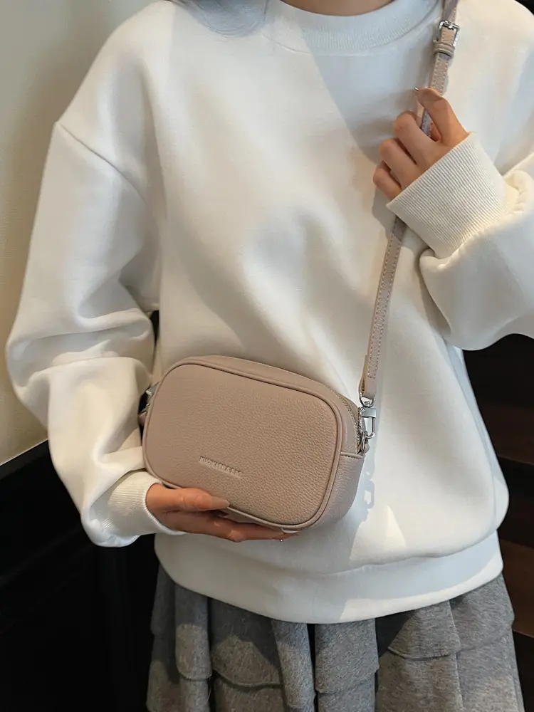 Women's Tan Crossbody Bag with Adjustable Strap - Image 11