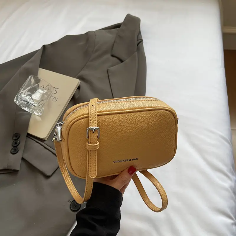 Women's Tan Crossbody Bag with Adjustable Strap - Image 3