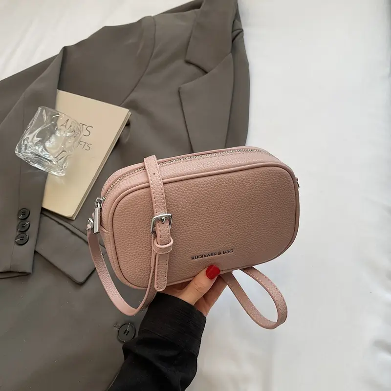 Women's Tan Crossbody Bag with Adjustable Strap - Image 7