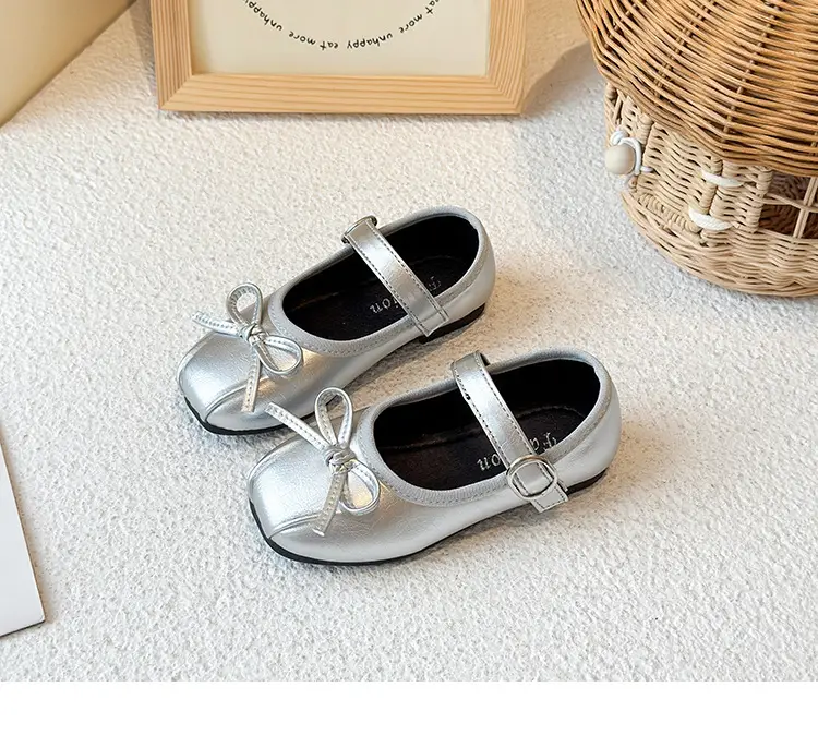 2025 Girls Silver Bow Princess Shoes for Baby Toddler — feature 13