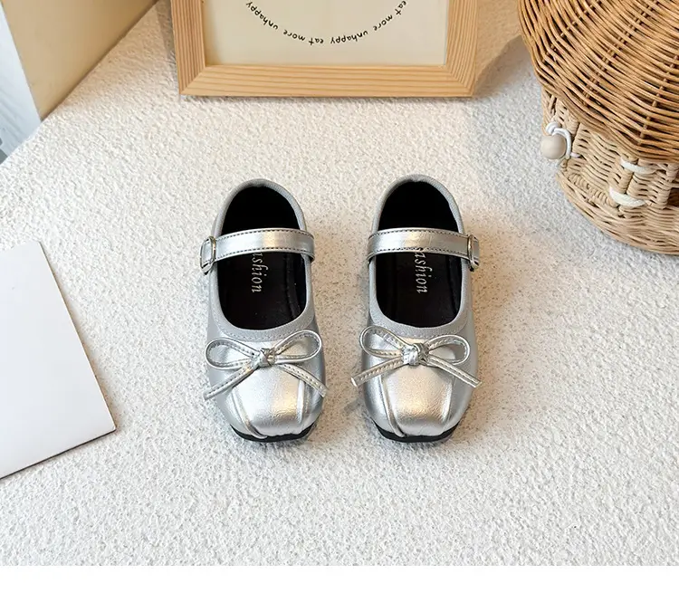 2025 Girls Silver Bow Princess Shoes for Baby Toddler — feature 16