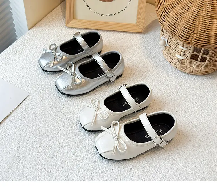 2025 Girls Silver Bow Princess Shoes for Baby Toddler — feature 8