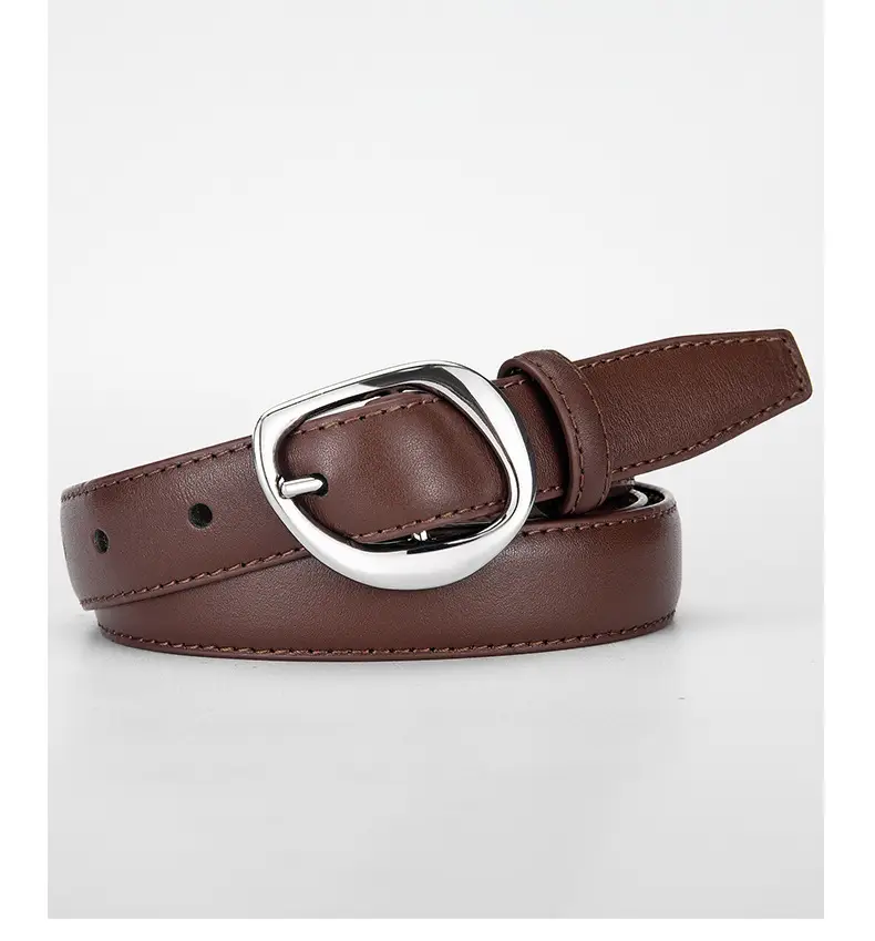 Women's Genuine Leather Belt with Silver Buckle β feature 18