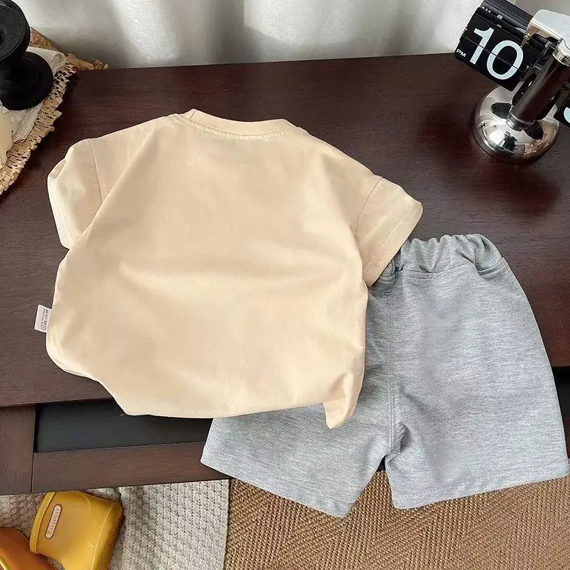 Boys Summer T-Shirt Grey Shorts Set 2025 — feature 3