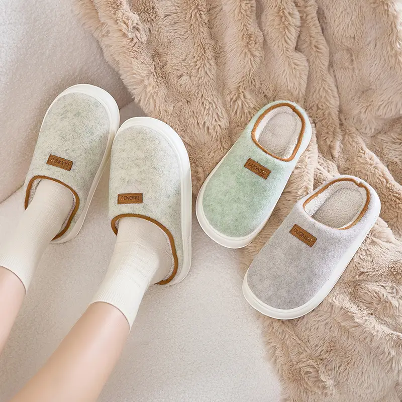 Women's Autumn and Winter Home Use Wear-Resistant Non-Slip Warm Cotton Thickeneded Soft-Soled Slippers for Men's Winter - Image 8