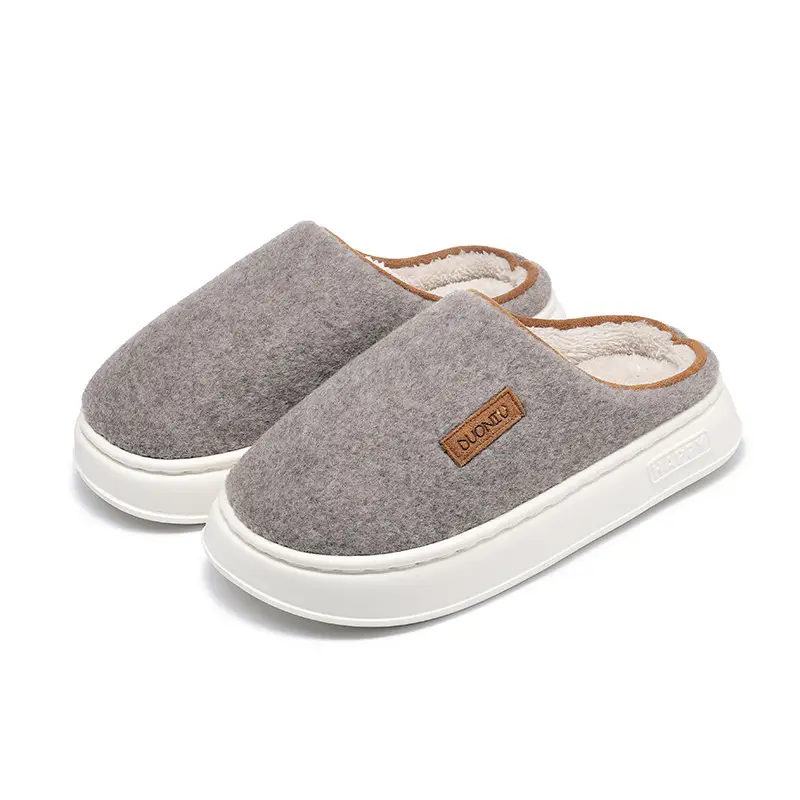 Women's Autumn and Winter Home Use Wear-Resistant Non-Slip Warm Cotton Thickeneded Soft-Soled Slippers for Men's Winter - Image 10