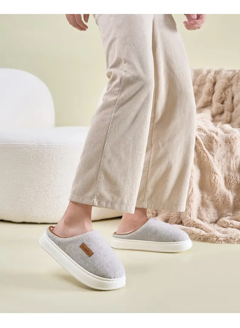 Women's Autumn and Winter Home Use Wear-Resistant Non-Slip Warm Cotton Thickeneded Soft-Soled Slippers for Men's Winter — feature 10