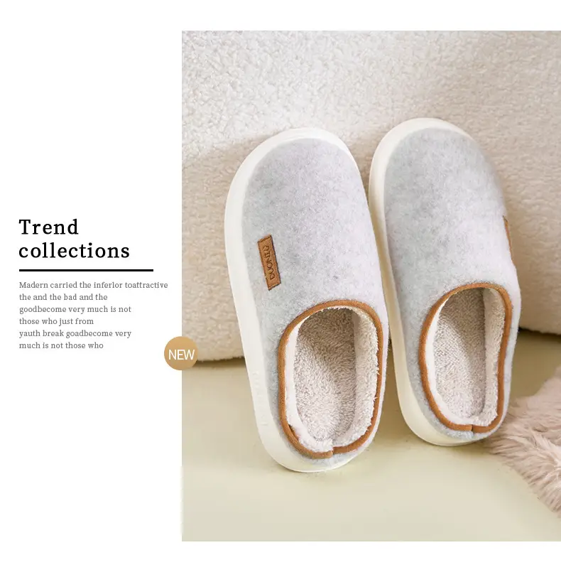 Women's Autumn and Winter Home Use Wear-Resistant Non-Slip Warm Cotton Thickeneded Soft-Soled Slippers for Men's Winter — feature 12