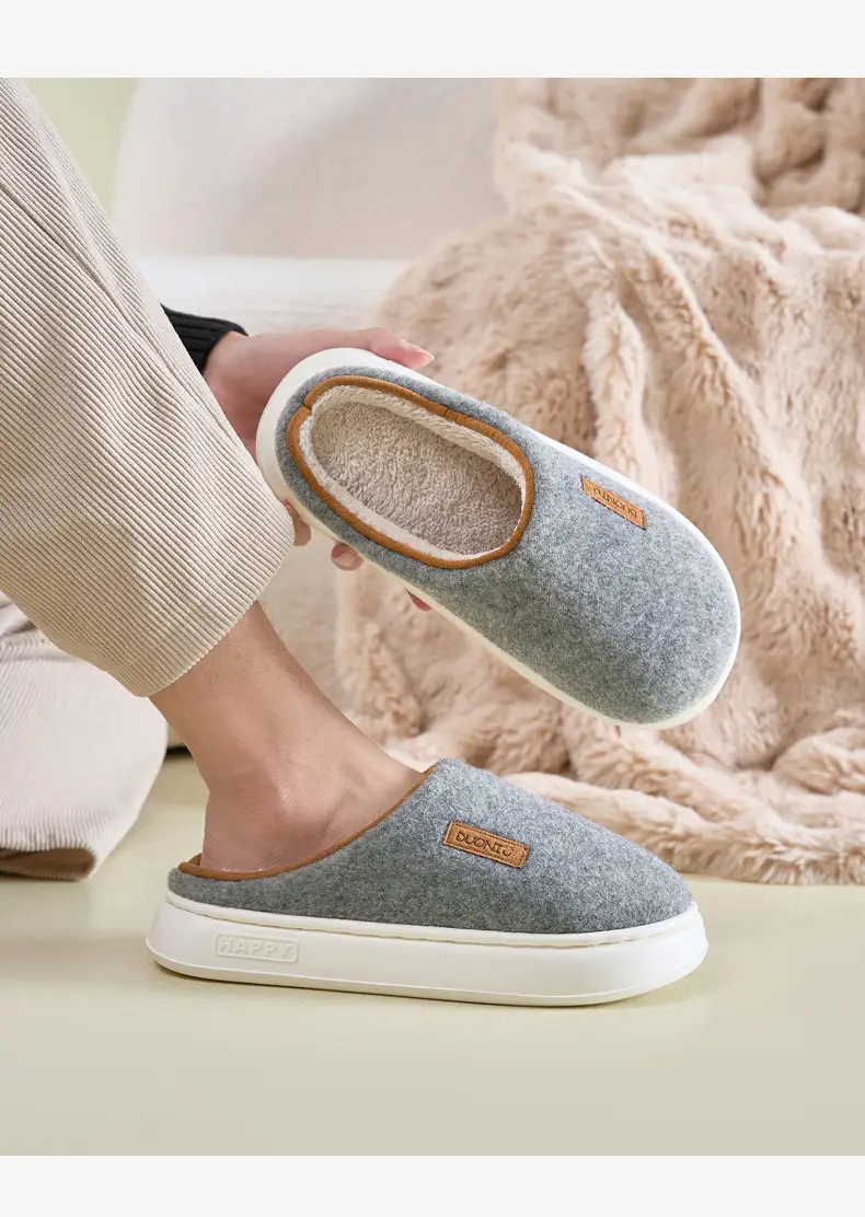 Women's Autumn and Winter Home Use Wear-Resistant Non-Slip Warm Cotton Thickeneded Soft-Soled Slippers for Men's Winter — feature 18