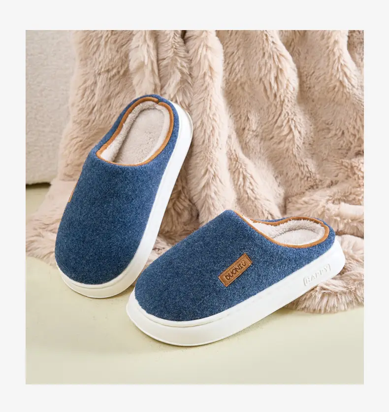Women's Autumn and Winter Home Use Wear-Resistant Non-Slip Warm Cotton Thickeneded Soft-Soled Slippers for Men's Winter — feature 24