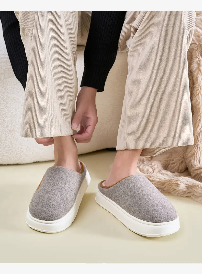 Women's Autumn and Winter Home Use Wear-Resistant Non-Slip Warm Cotton Thickeneded Soft-Soled Slippers for Men's Winter — feature 25