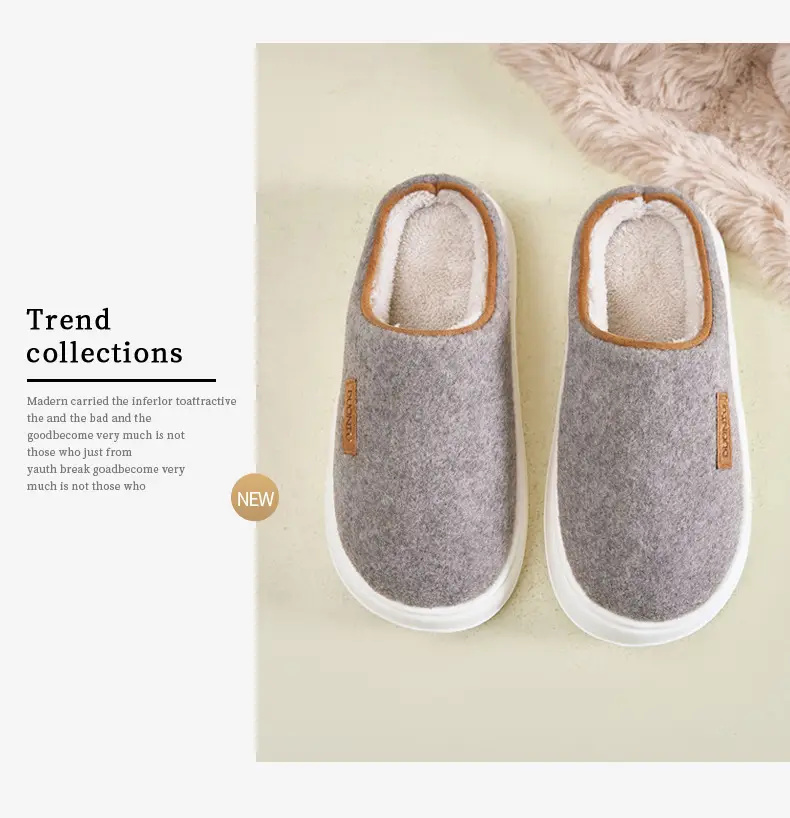 Women's Autumn and Winter Home Use Wear-Resistant Non-Slip Warm Cotton Thickeneded Soft-Soled Slippers for Men's Winter — feature 27