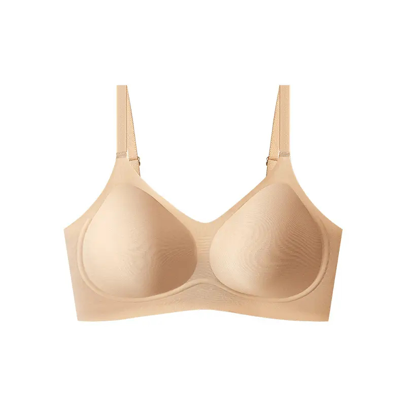 New Invisible Traceless Liquid Foundation Underwear for Women, Soft Support for Small Breasts, Push-Up Anti-Sagging Thin Bra, Ou Ruofeng