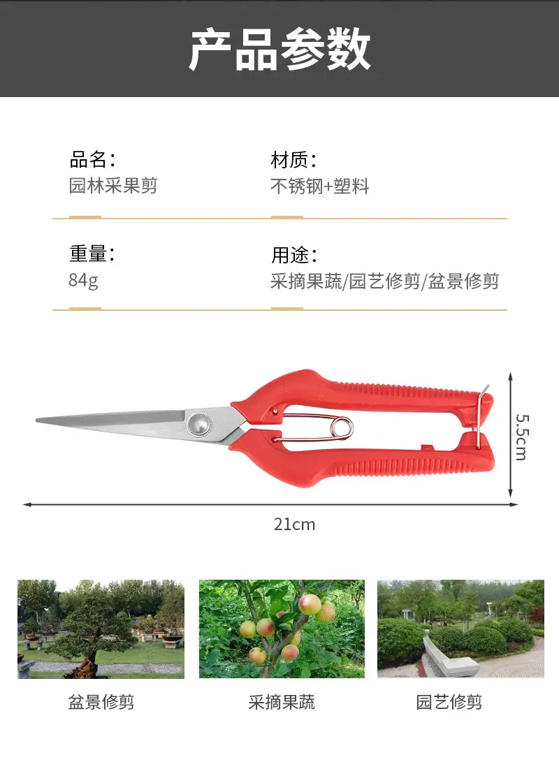 Garden Pruning Shears, Fruit Picking Shears, Grape Shears, Garden Tools, Extended Floral Scissors, Fruit Tree Pruning Shears — feature 2